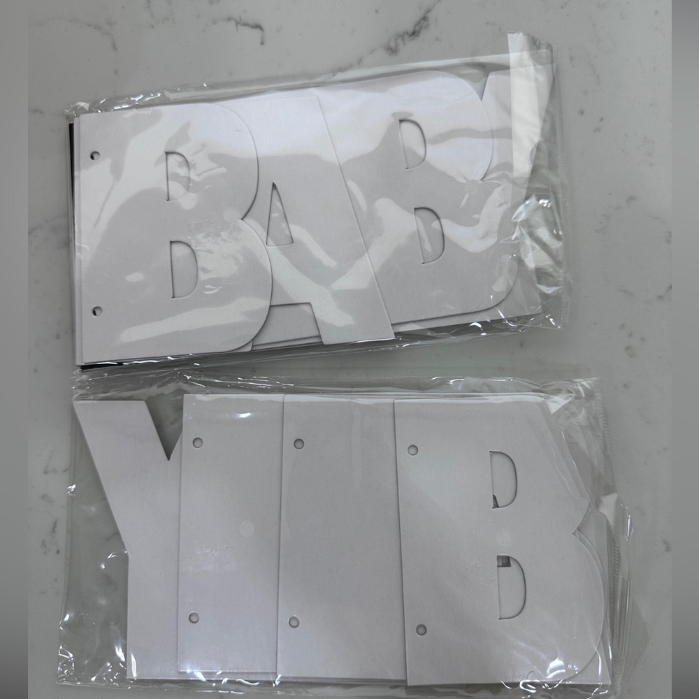 Word book for crafting and scrapbooking, Baby and Love, Set of 5